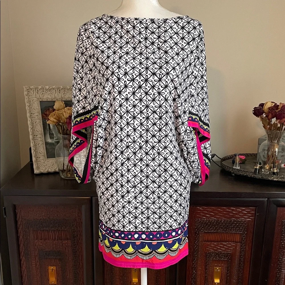 Trina Turk Tanzania Scarf Swim Cover Tunic size Medium - Picture 2 of 9